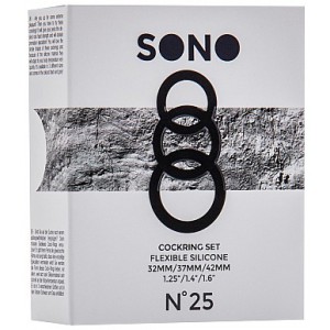 Set de 3 cockring silicone SONO n°25 Gris