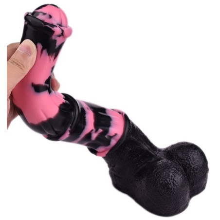 Gode Horse TINULF M 19 x 5cm Noir-Rose