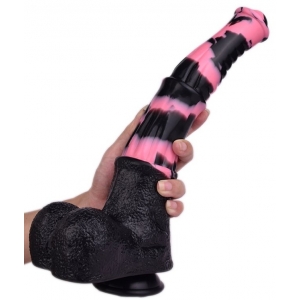Gode Horse TINULF M 19 x 5cm Noir-Rose
