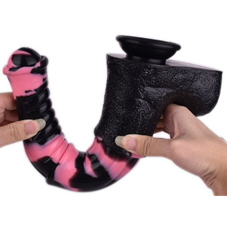 Gode Horse TINULF M 19 x 5cm Noir-Rose