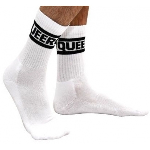 Chaussettes blanches QUEER Crew Socks