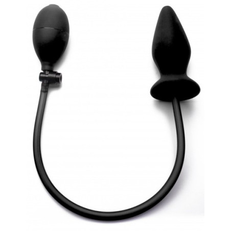 Plug gonflable Ouch! couleur noire de 10cm de long en silicone
