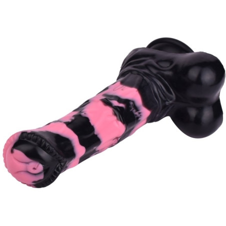 Gode Horse HURULF M 24.5 x 6.5cm Noir-Rose