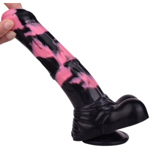 Gode Horse HURULF M 24.5 x 6.5cm Noir-Rose