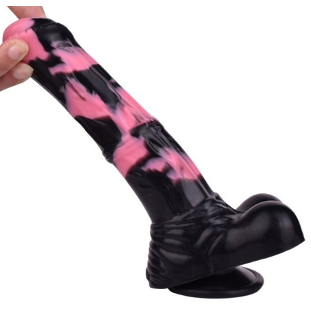 Gode Horse HURULF M 24.5 x 6.5cm Noir-Rose