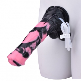 Gode Éjaculateur HURULF SQUIRT L 31 x 8cm Noir-Rose 2