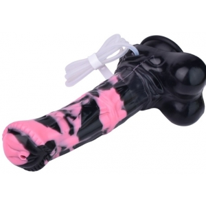 Gode Éjaculateur HURULF SQUIRT L 31 x 8cm Noir-Rose