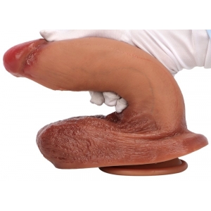 Gode Réaliste SHANEY M 19 x 6.5cm Marron Rougi