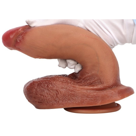 Gode Réaliste SHANEY M 19 x 6.5cm Marron Rougi