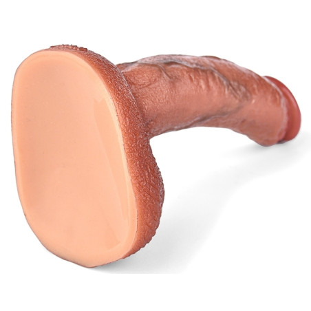 Gode Réaliste CURVED BALLS 16 x 3.5cm Marron Rose