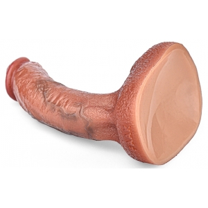 Gode Réaliste CURVED BALLS 16 x 3.5cm Marron Rose