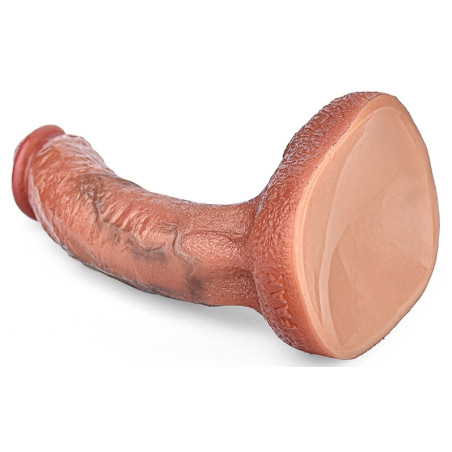 Gode Réaliste CURVED BALLS 16 x 3.5cm Marron Rose