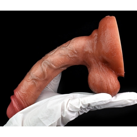 Gode Réaliste CURVED BIG 16 x 3.6cm Marron