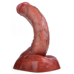Gode Réaliste CURVED BASE 20 x 4.5cm Marron Rose