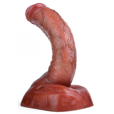 Gode Réaliste CURVED BASE 20 x 4.5cm Marron Rose