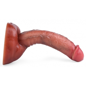 Gode Réaliste CURVED BASE 20 x 4.5cm Marron Rose