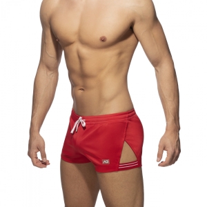 Short SIDE STRIPE Rouge