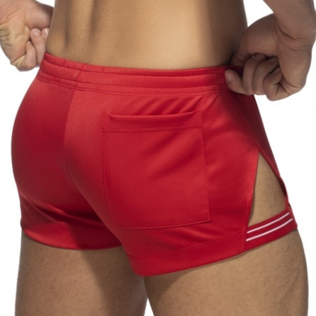 Short SIDE STRIPE Rouge