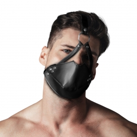 Muselière sm avec bâillon boule HEAD HARNESS de Ouch! Noire