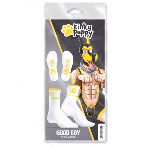 Chaussettes GOOD BOY Blanc-Jaune