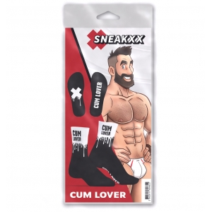 Chaussettes CUM LOVER de SneakXX Noires et Blanches
