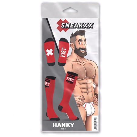 Chaussettes Hautes HANKY FIST SneakXX Rouge