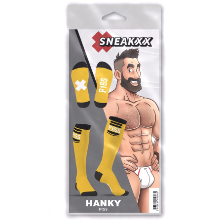 Chaussettes Hautes HANKY PISS SneakXX Jaunes