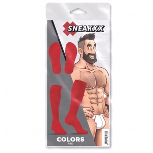 Chaussettes Hautes COLORS SneakXX Rouges