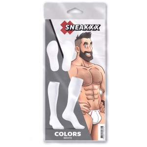 Chaussettes Hautes COLORS SneakXX Blanches