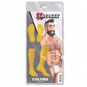 Chaussettes Hautes COLORS SneakXX Jaunes