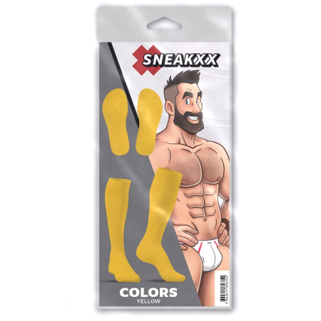 Chaussettes Hautes COLORS SneakXX Jaunes