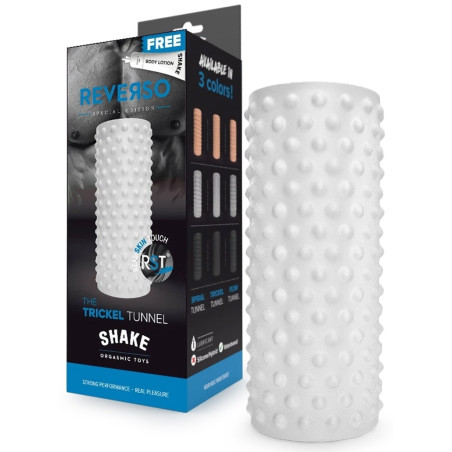 Masturbateur souple THE TRICKEL TUNNEL 15 cm Blanc