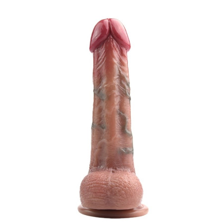 Gode Vibrant SKINNIER NICO 14 x 4cm Marron Veiné