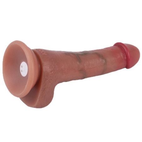 Gode Vibrant SKINNIER NICO 14 x 4cm Marron Veiné