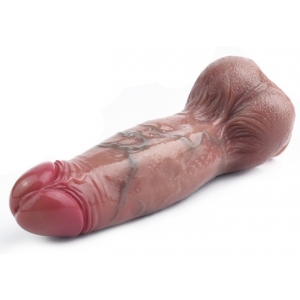 Gode Vibrant SKINNIER MARIO 14 x 4.6cm Marron Veiné