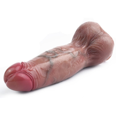 Gode Vibrant SKINNIER MARIO 14 x 4.6cm Marron Veiné