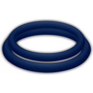Lot de 2 cockrings en silicone bleu pour maintenir l'érection