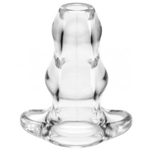 Double Tunnel Plug Extra-Large 14 x 7.8 cm Transparent