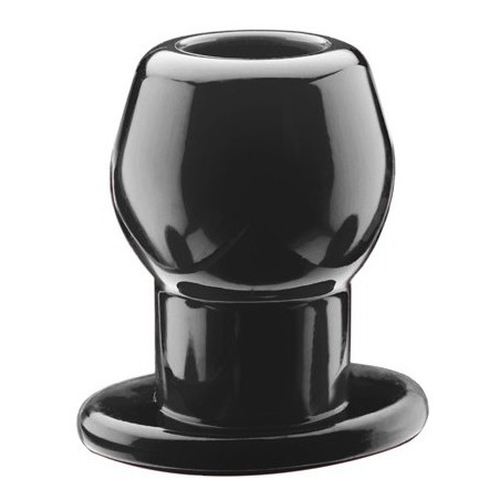 Ass Tunnel Plug Silicone Noir Large 7.6 x 6.2 cm