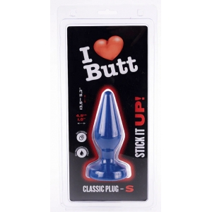 Plug anal bleu CLASSIC S de I Love Butt 11 x 4.3 cm