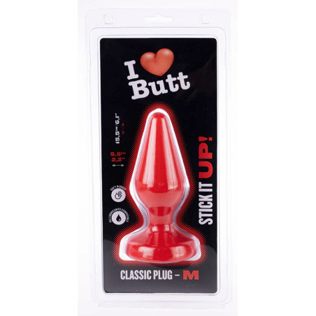 Plug rouge CLASSIC M 13 x 5.3 cm de I Love Butt