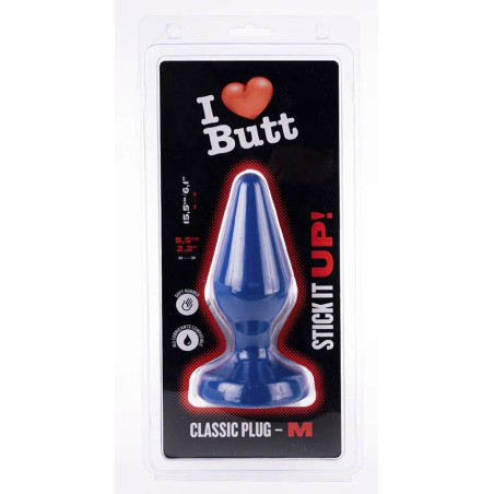 Plug bleu CLASSIC M de 13 x 5.3 cm par I Love Butt