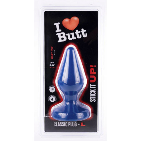 Plug bleu CLASSIC L de I Love Butt 15 x 6.8 cm