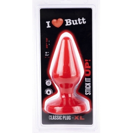 Plug rouge CLASSIX XL I Love Butt 17 x 7.5 cm 2