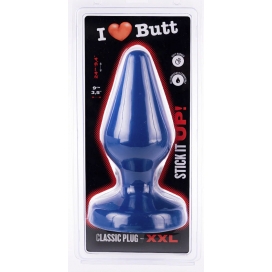 Plug bleu CLASSIC XXL I Love Butt de 20 x 9 cm 2