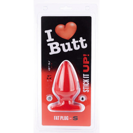 Plug anal rouge FAT S de 11 x 6 cm par I Love Butt