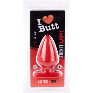 Plug rouge FAT M de I Love Butt 14 x 7.5 cm