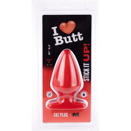 Plug rouge FAT M de I Love Butt 14 x 7.5 cm