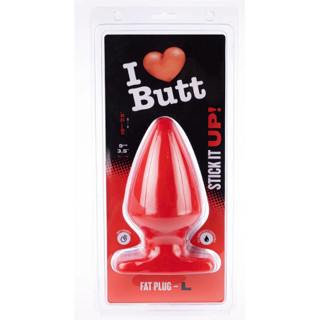Plug rouge FAT L 15.5 x 9 cm par I Love Butt