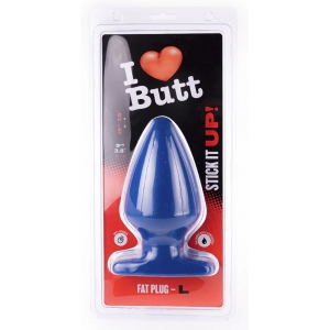 Plug anal FAT L Bleu de 15.5 x 9 cm par I Love Butt